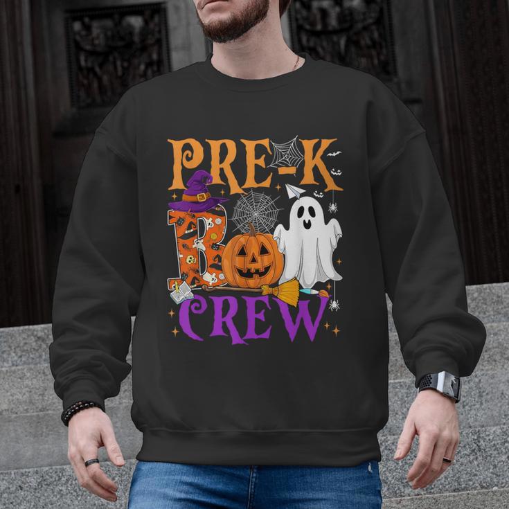 Pre-K Boo Crew Teacher Student Halloween Costume Men Graphic Sweatshirt