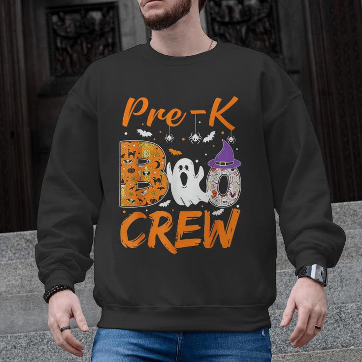 Pre K Boo Crew Teacher Student Halloween Pre Kindergarten Men Graphic Sweatshirt