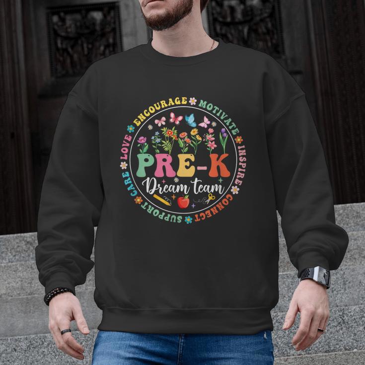 Pre-K Dream Team Back To School Teacher Flower Men Graphic Sweatshirt