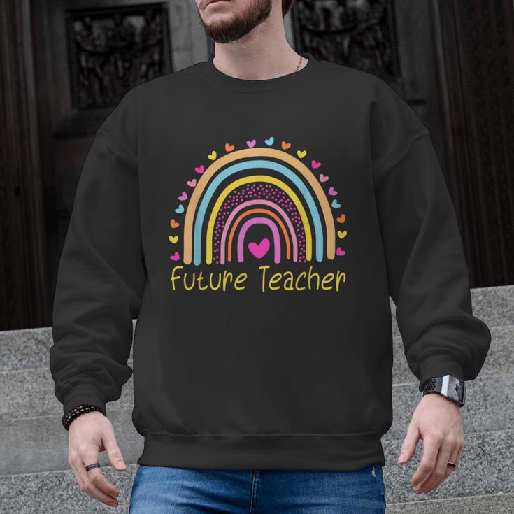 Pre-K Preschool Kindergarten Future Teacher Rainbow Men Graphic Sweatshirt