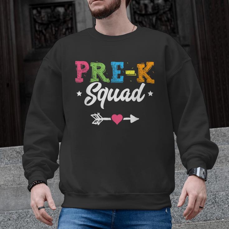 Pre-K Squad Teacher Student Kids Preschool Back To School Men Graphic Sweatshirt