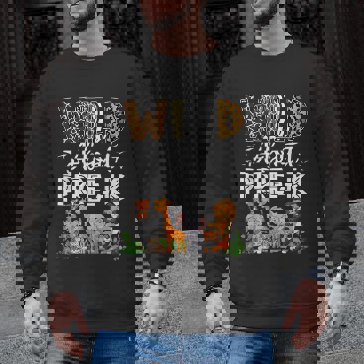 Pre-k Teacher Kids Back To School Wild About Pre-k Men Graphic Sweatshirt