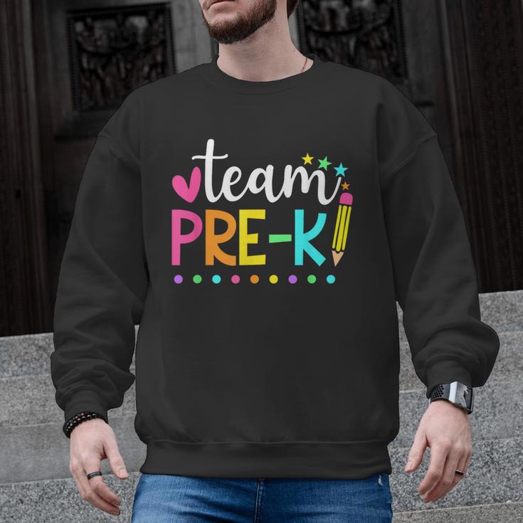 Pre-k Team Pencil Teacher Student Back To School Girls Men Graphic Sweatshirt