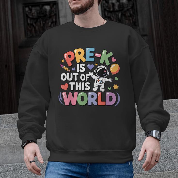 Pre-K Is Out Of This World Space Planets Teacher Men Graphic Sweatshirt