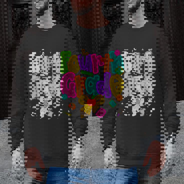 Preppy Fourth Grade Back To School 4th Grade Teacher Girls Men Graphic Sweatshirt