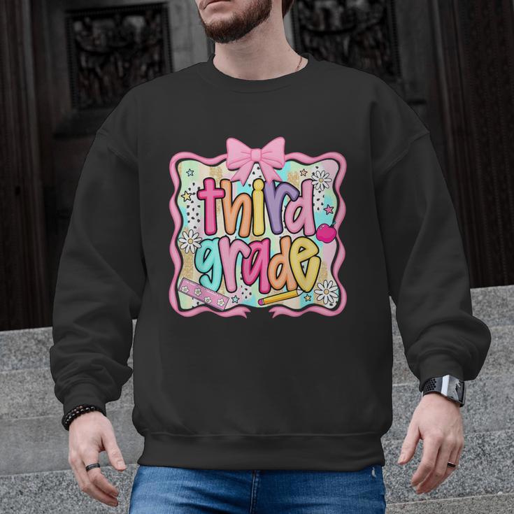 Preppy Third Grade Back To School Teacher Girl Kid Men Graphic Sweatshirt
