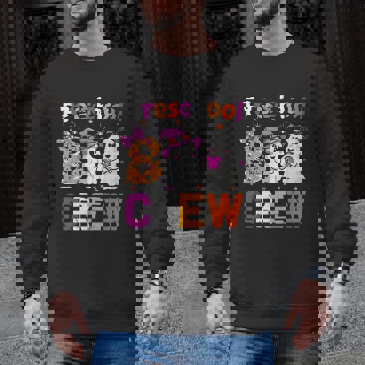 Preschool Boo Crew Preschool Halloween Teacher Kids Men Graphic Sweatshirt