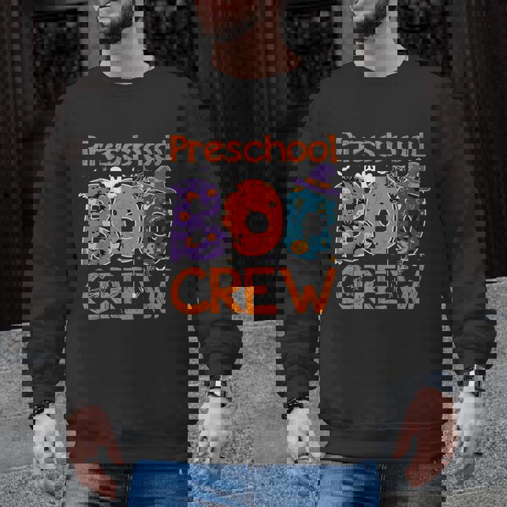 Preschool Boo Crew Preschool Halloween Teacher Kids Men Graphic Sweatshirt