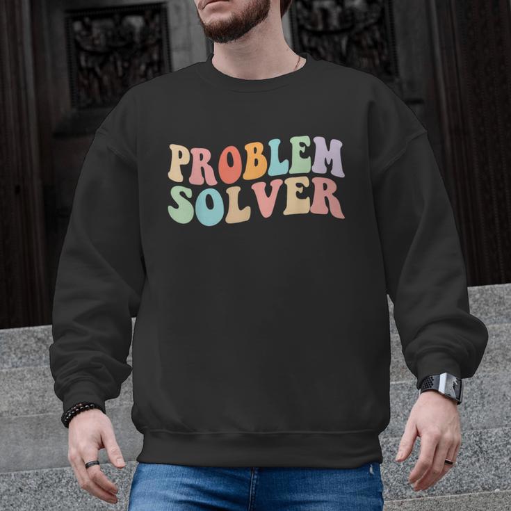 Problem Solver School Work Staff Front Desk Teacher Men Graphic Sweatshirt