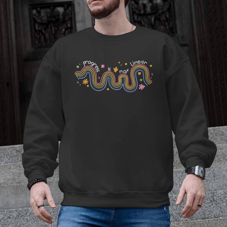 Progress Is Not Linear Sped Ed Special Education Teacher Men Graphic Sweatshirt