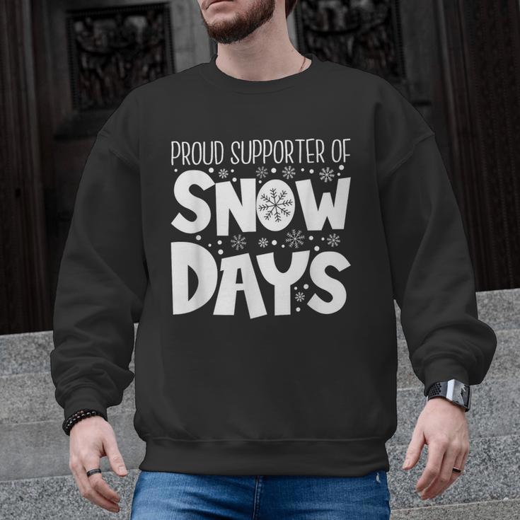 Proud Supporter Of Snow Days Teacher Christmas Men Women Men Graphic Sweatshirt