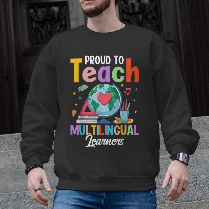 Proud To Teach Multilingual Learner ESL English Teacher Men Graphic Sweatshirt