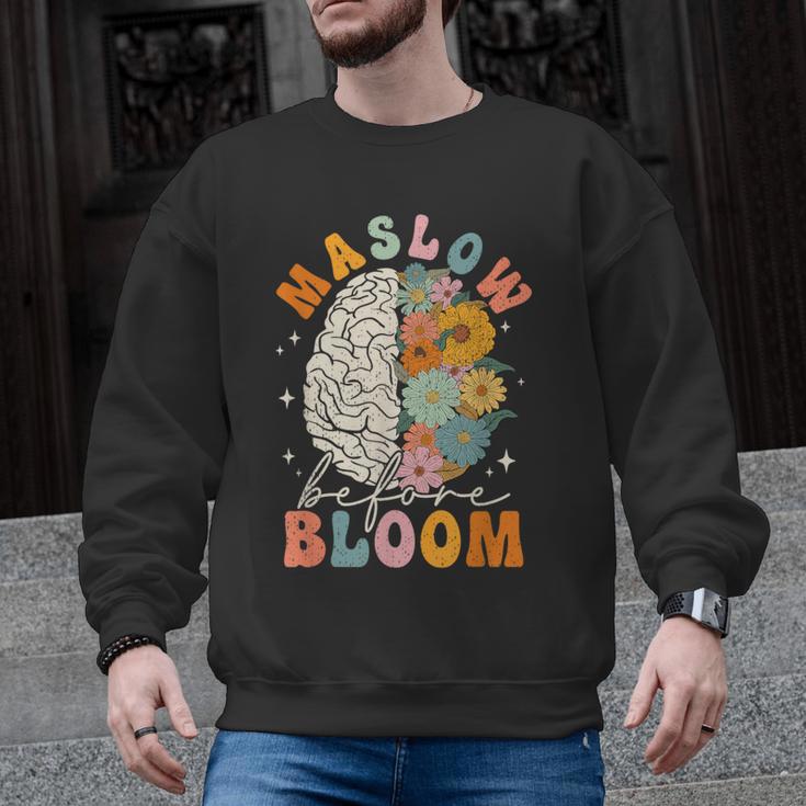Psychologist Maslow Before Bloom Sped Teacher Classroom Men Graphic Sweatshirt