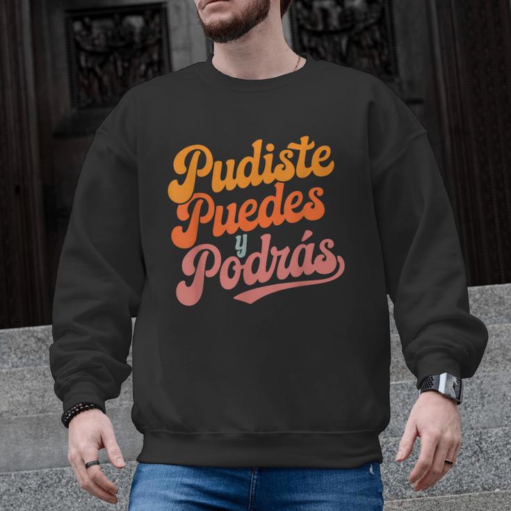 Pudiste Puedes Podras Maestra Spanish Teacher Men Graphic Sweatshirt