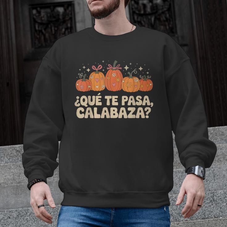 Que Pasa Calabaza Spanish Teacher Bilingual Pumpkin Women Men Graphic Sweatshirt