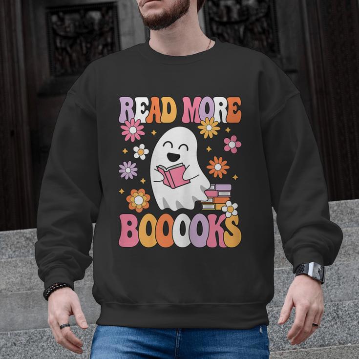 Read More Books Groovy Halloween Teacher Women Men Graphic Sweatshirt