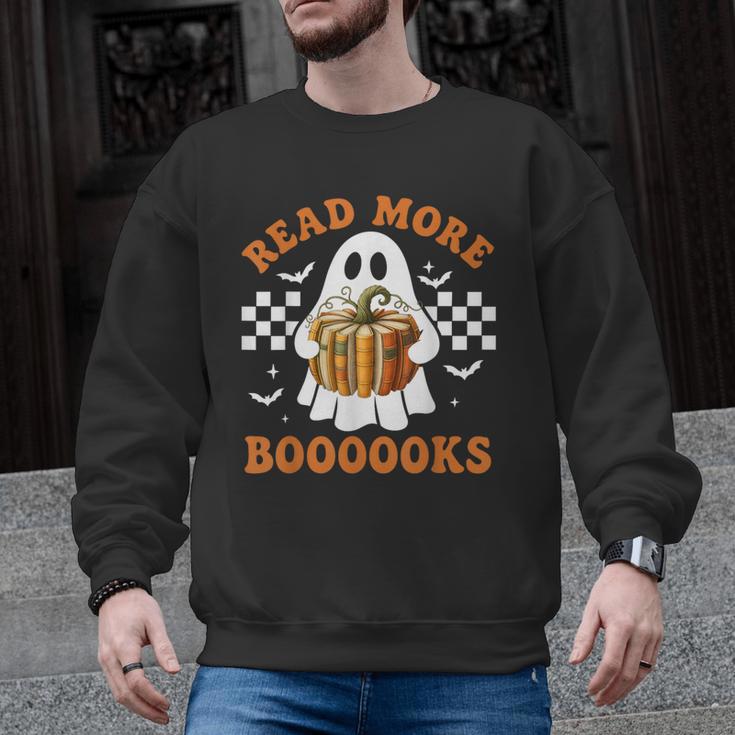 Read More Books Halloween Retro Pumpkin Reading Fall Teacher Men Graphic Sweatshirt