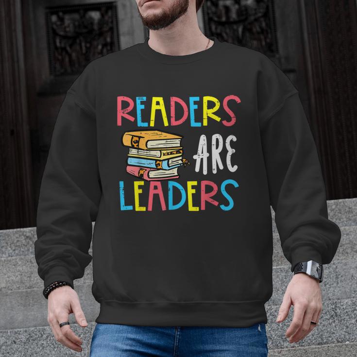 Readers Are Leaders Reading Book Lover Teacher Women Men Kid Men Graphic Sweatshirt