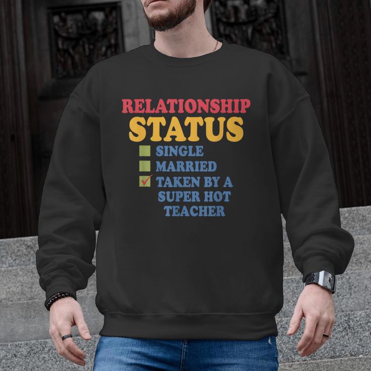 Relationship Status Single Married Hot Teacher Men Graphic Sweatshirt