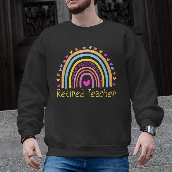 Retired Teacher Rainbow Men Graphic Sweatshirt