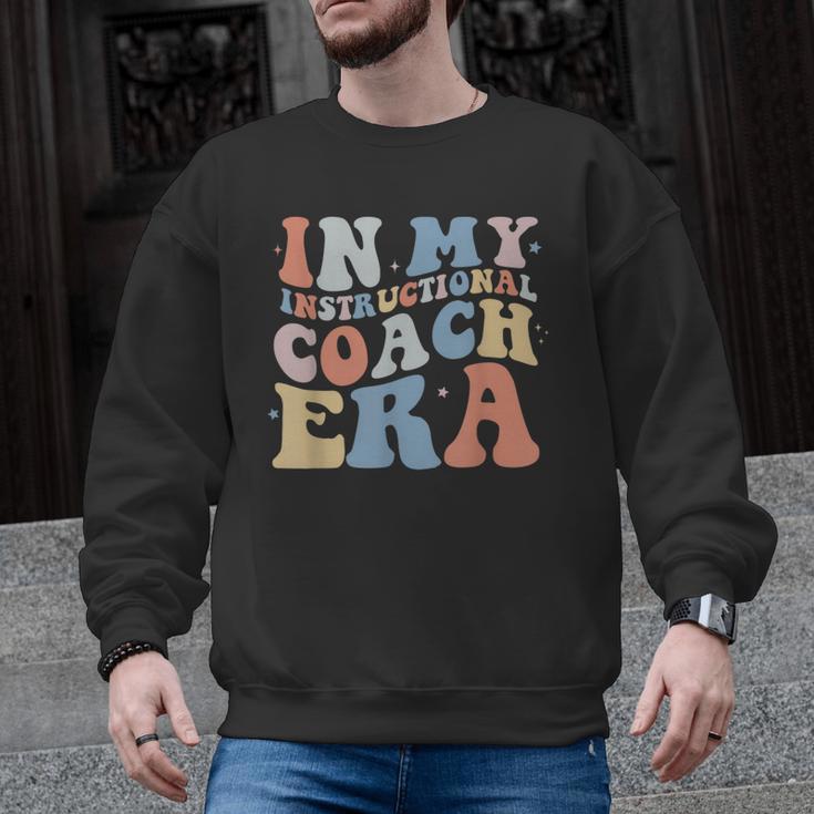 Retro Groovy In My Instructional Coach Era Teacher Men Graphic Sweatshirt