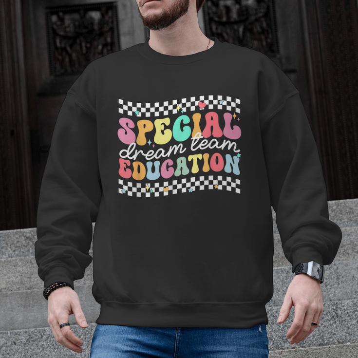 Retro Special Education Squad Groovy Dream Team SPED Teacher Men Graphic Sweatshirt