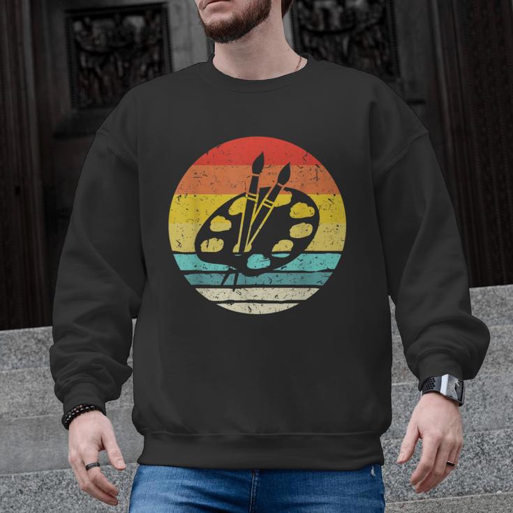 Retro Vintage Paint Palette Costume Artist Art Teacher Men Women Men Graphic Sweatshirt