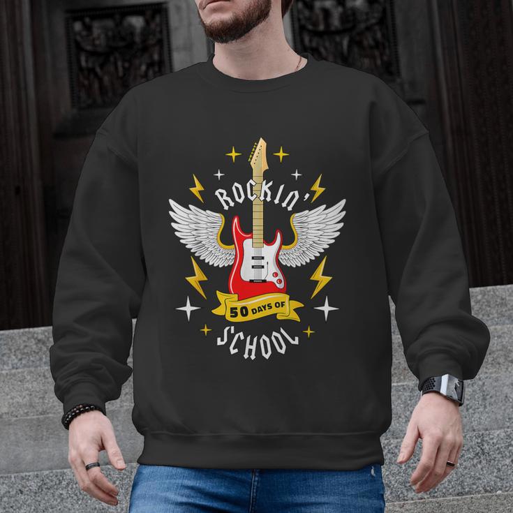 Rockin 50 Days Of School 50th Day Of School Teacher Student Men Women Girls Kids Men Graphic Sweatshirt