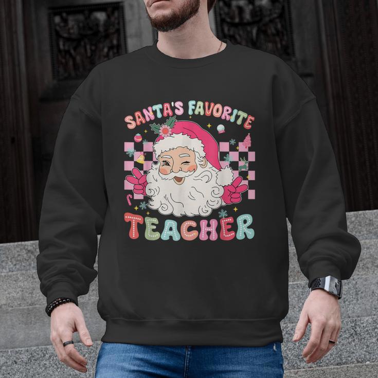 Santa Favorite Teacher Shirt Teacher Christmas Men Graphic Sweatshirt