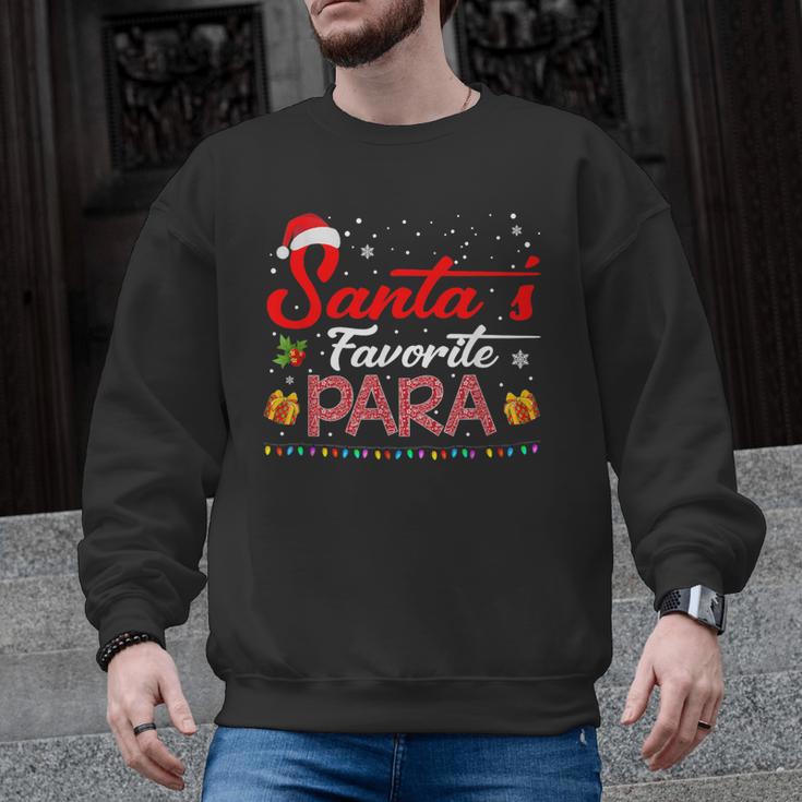 Santa's Favorite Para Christmas Paraprofessional Teacher Men Graphic Sweatshirt