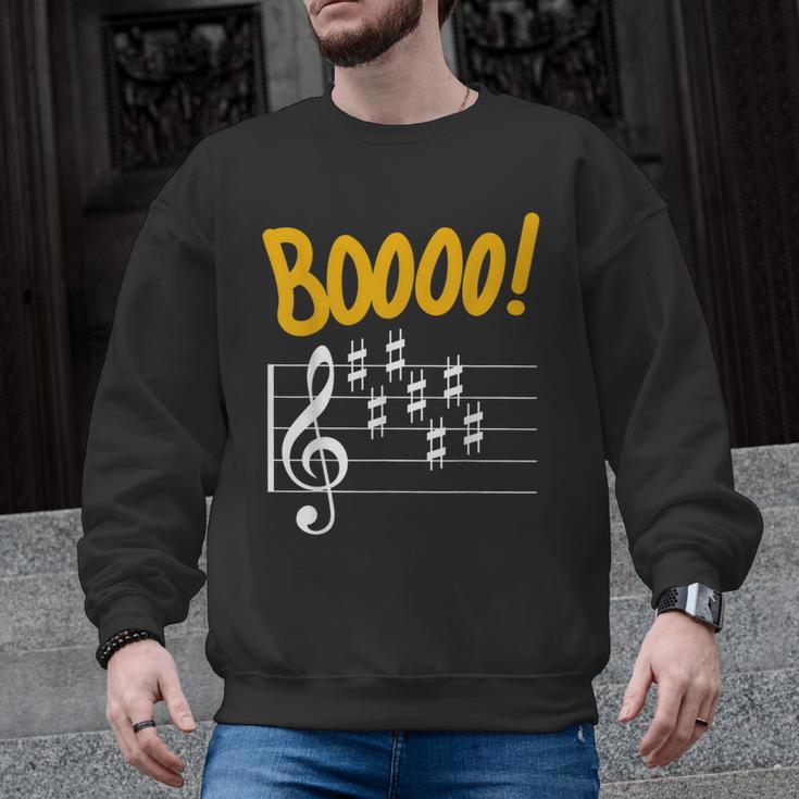 Scary Key Signature Boo Music Halloween Musician Teacher Men Women Men Graphic Sweatshirt