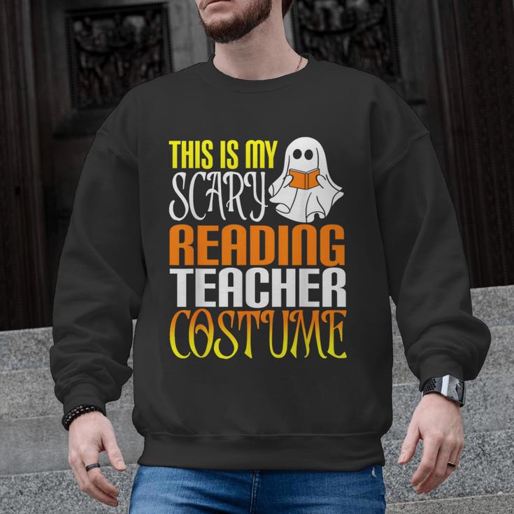 This Is My Scary Reading Teacher Costume Halloween School Men Graphic Sweatshirt