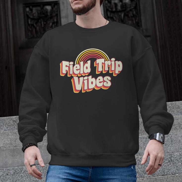 School Bus Trip Vibes Students Teachers Students Field Trip For Men Women Kids Men Graphic Sweatshirt