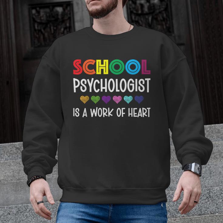School Psychologist Is a Work Of Heart Teacher LSSP Doctor Men Graphic Sweatshirt