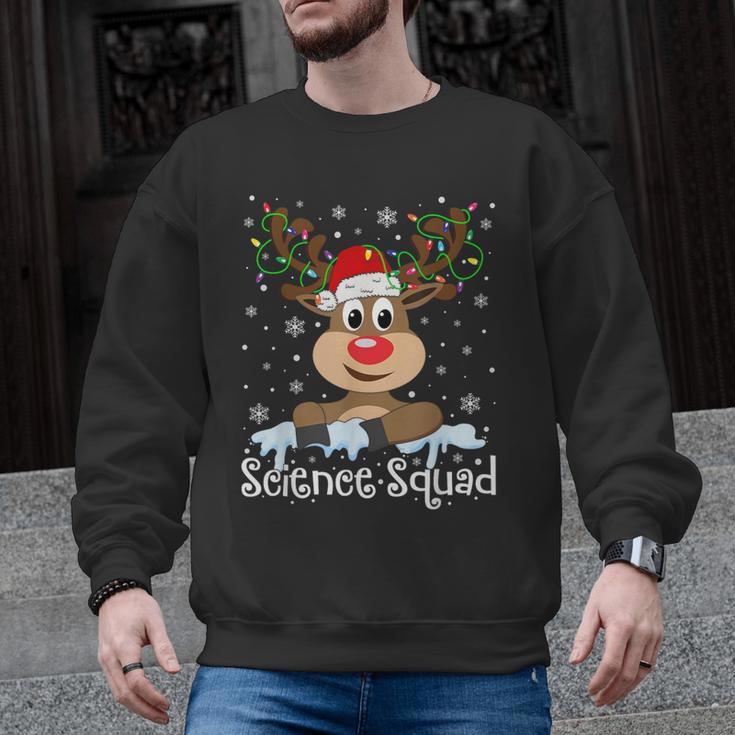 Science Teacher Squad Reindeer Christmas Teacher Xmas Lights For Men Women Men Graphic Sweatshirt