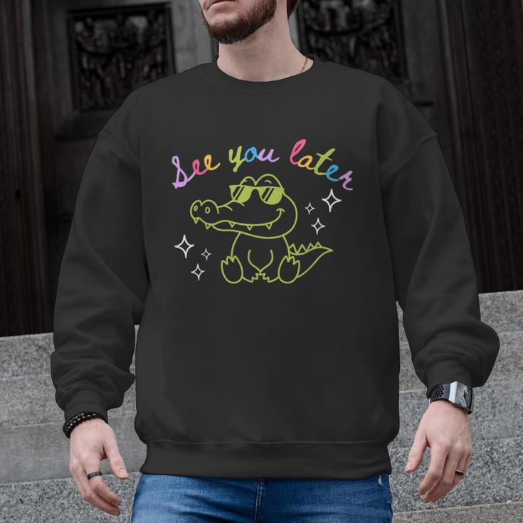 See You Later Teacher Summer Alligator Last Day Of School Men Graphic Sweatshirt