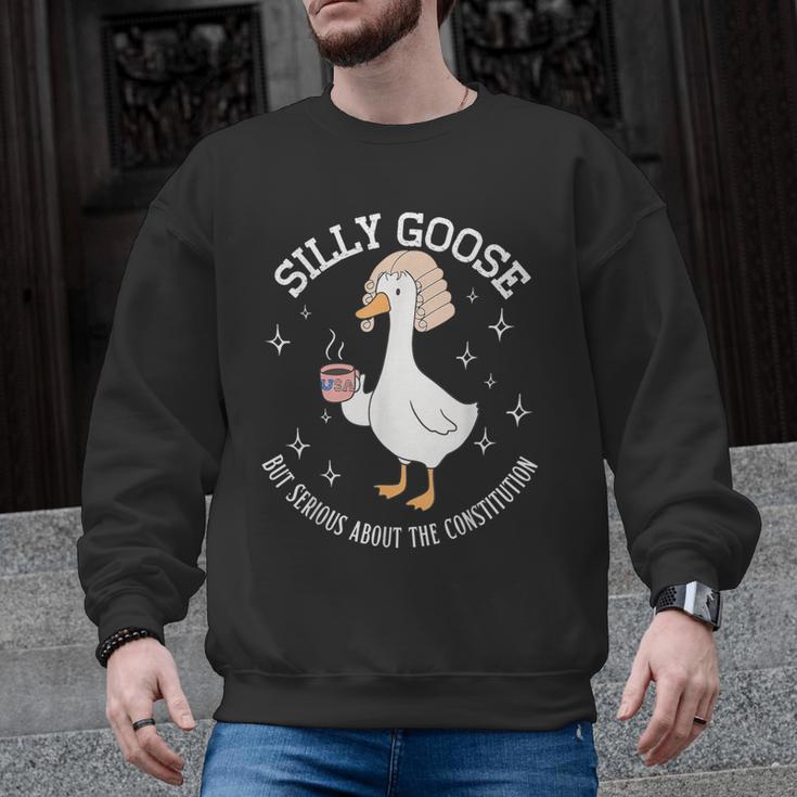 Silly Goose Constitution History Teacher Middle School Men Graphic Sweatshirt