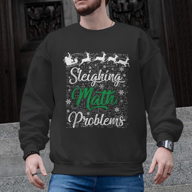 Sleighing Math Problem Xmas In Math Teacher Christmas Men Women Men Graphic Sweatshirt