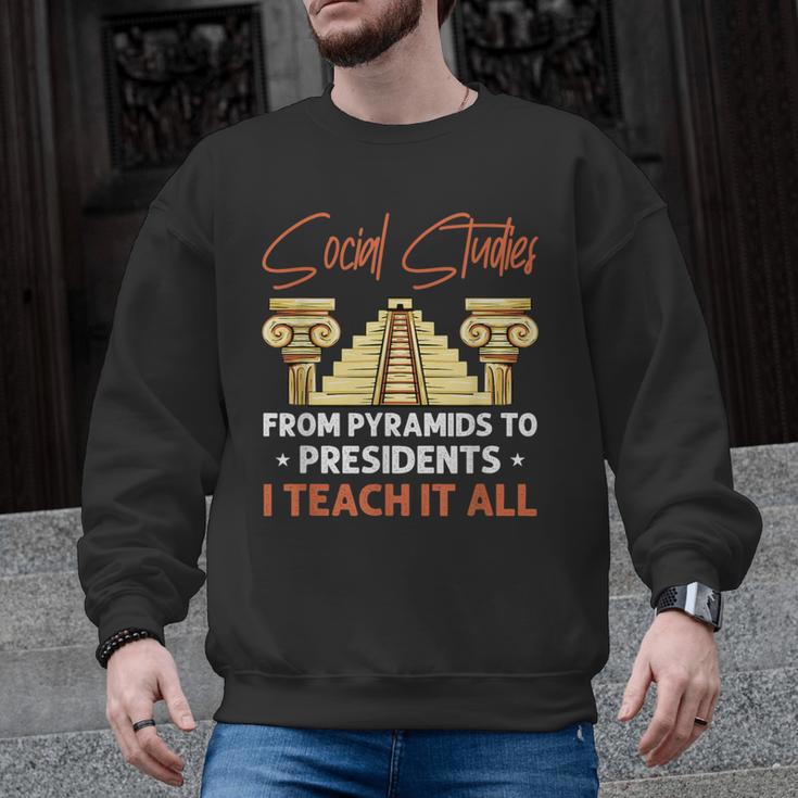 Social Studies Teacher World History Teacher Men Women Men Graphic Sweatshirt