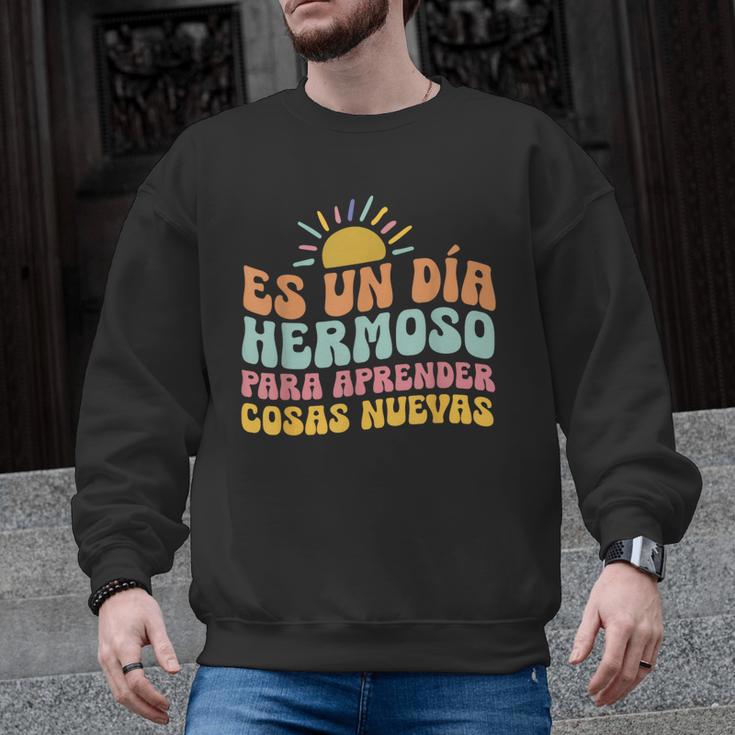 Spanish Multilingual Teacher Dual Languages Bilingual Men Graphic Sweatshirt