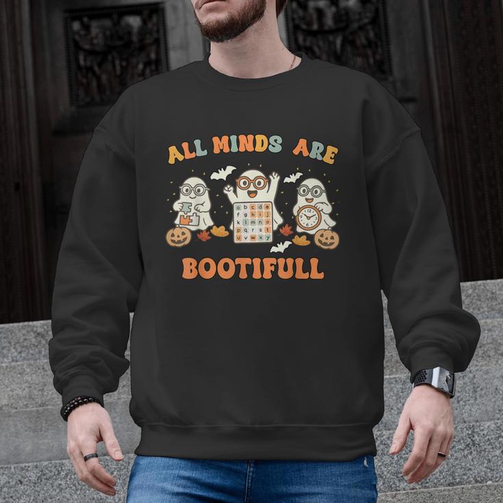 Special Education All Minds SPED Teacher Ghost Halloween Men Graphic Sweatshirt