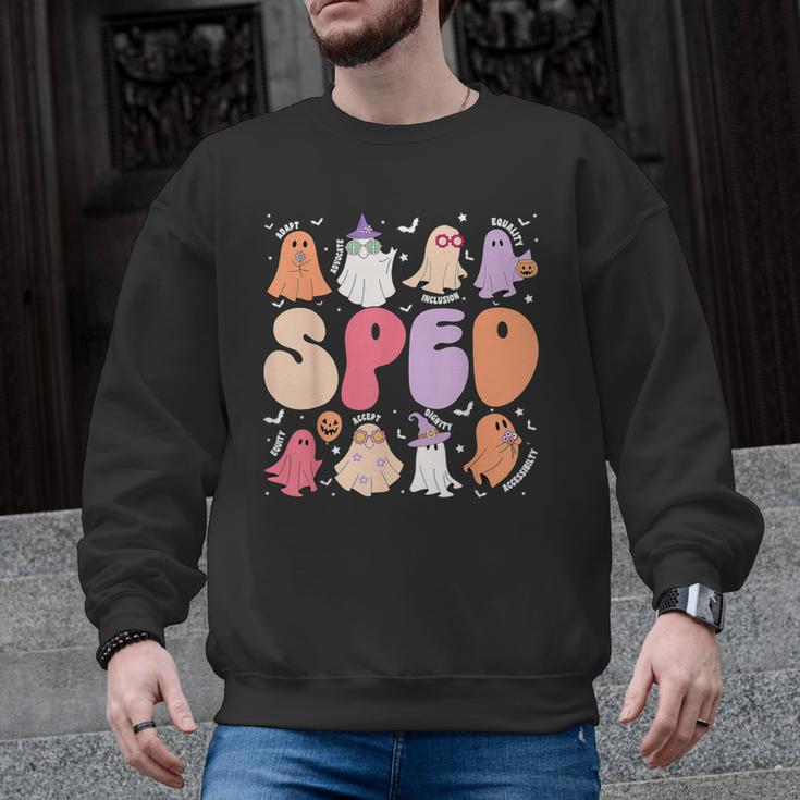 Special Education Teacher Ghosts Halloween SPED Teacher Men Graphic Sweatshirt