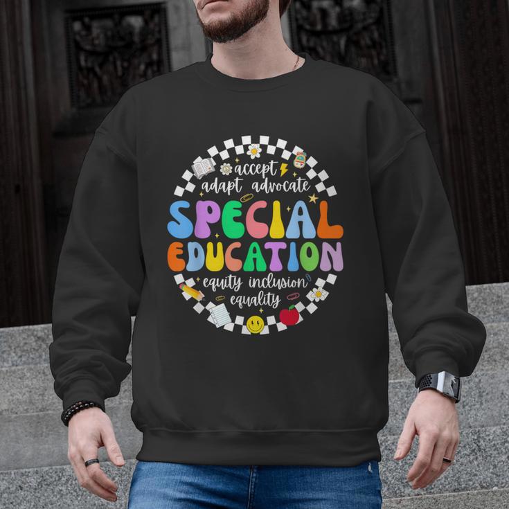 Special Education Teacher SPED Squad Team Kids Men Groovy Men Graphic Sweatshirt