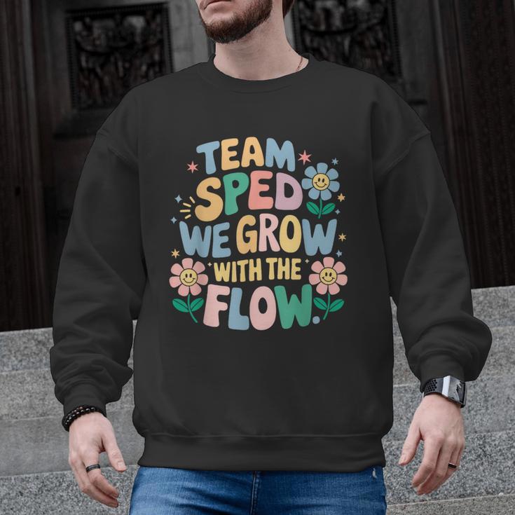 Special Education Teacher Team SPED Grow With The Flow Men Graphic Sweatshirt