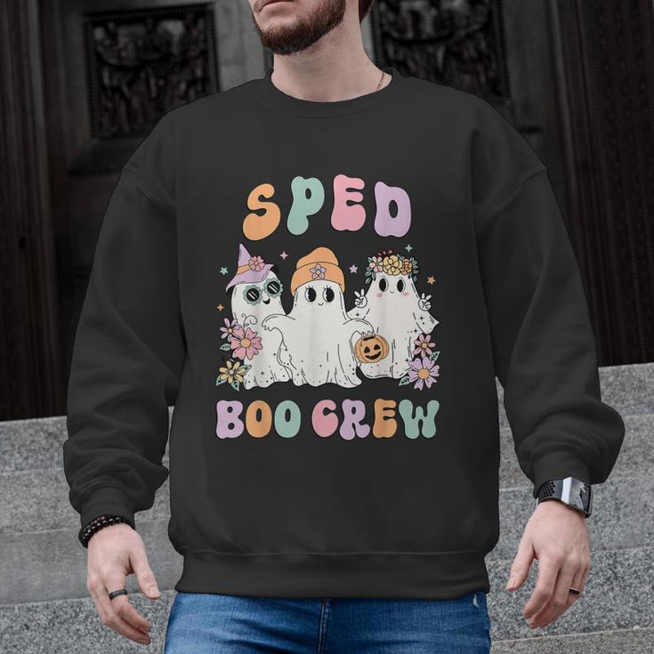 SPED Boo Crew Halloween Floral Ghost Special Ed SPED Teacher For Men Women Kids Men Graphic Sweatshirt