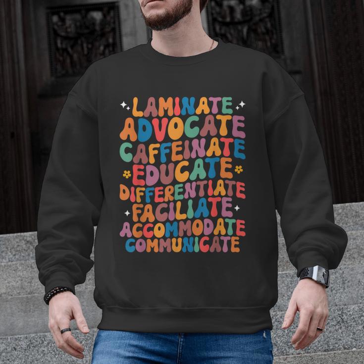 Sped Caffeinate Advocate Laminate Educate Teacher Men Women Kids Men Graphic Sweatshirt