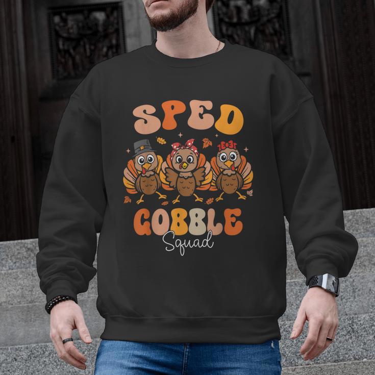 Sped Teacher Gobble Squad Thanksgiving Special Education Men Graphic Sweatshirt