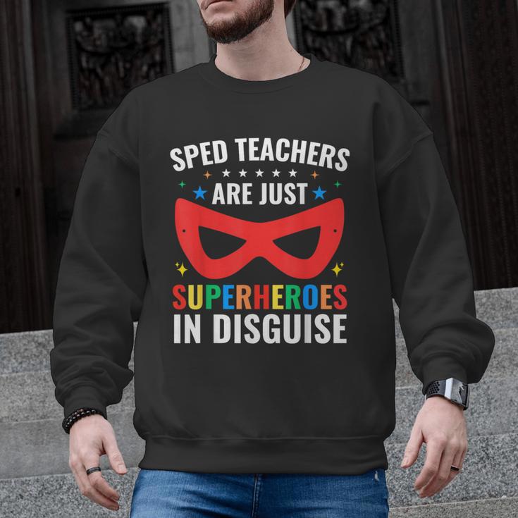 SPED Teacher Are Just Superheroes Disguise Special Education Men Graphic Sweatshirt