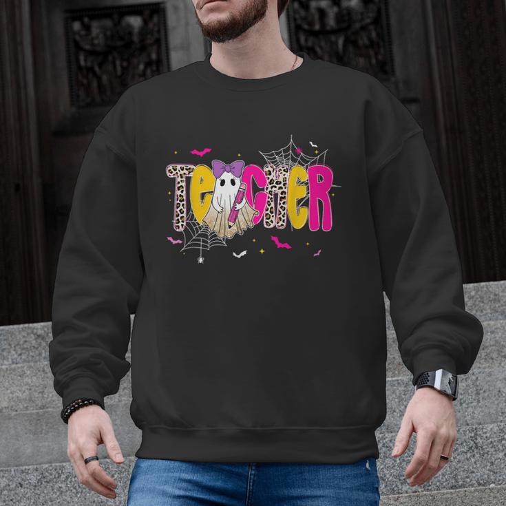 Spooky Halloween Teacher Para Counselor SPED Preppy Boo Kids Men Graphic Sweatshirt