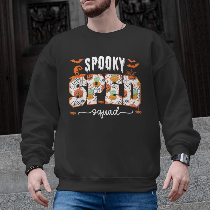 Spooky SPED Squad Special Education Teacher Halloween Ghost Men Graphic Sweatshirt